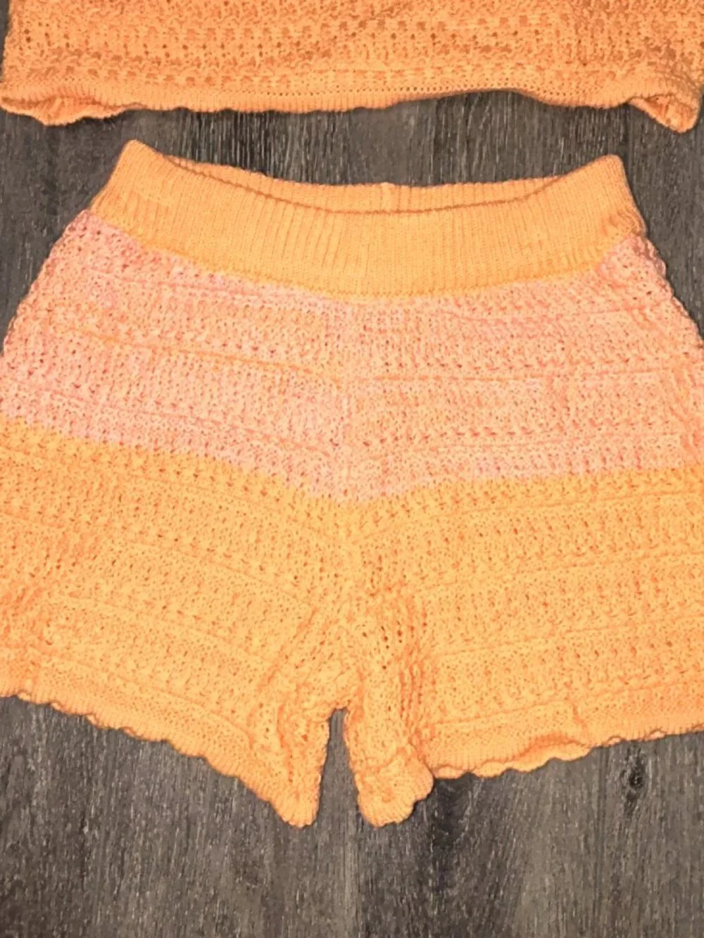 Girls DKNY Long Sleeve Shirt Shorts Knit Matching Set Girl’s Size 6x NEW NWT - Picture 6 of 7